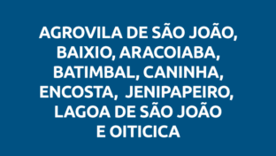 Agrovila De São João, Baixio, Aracoiaba, Batimbal, Caninha, Encosta, Jenipapeiro, Lagoa De São João e Oiticica