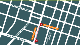 Cagece realiza obra na rede de água das ruas Senador Pompeu, Domingos Olímpio e Barão do Rio Branco, no Centro