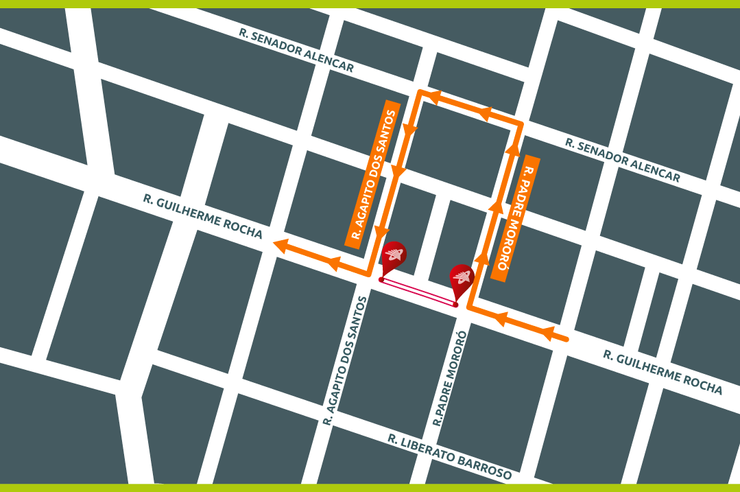 Cagece realiza obra na rede coletora de esgoto da rua Guilherme Rocha, no Centro de Fortaleza