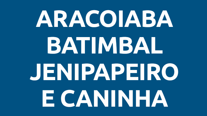 Aracoiaba ,Batimbal, Jenipapeiro e Caninha