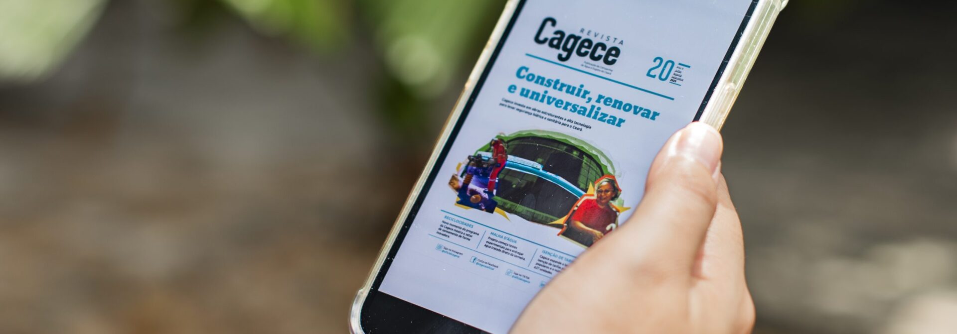 20ª edição da Revista Cagece destaca os avanços e os investimentos que vêm transformando o saneamento no Ceará
