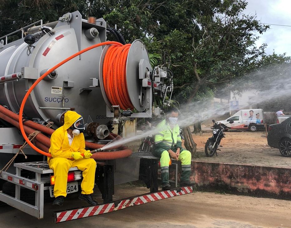 Cagece realiza sanitização de cidades do interior em parceria com prefeituras dos municípios