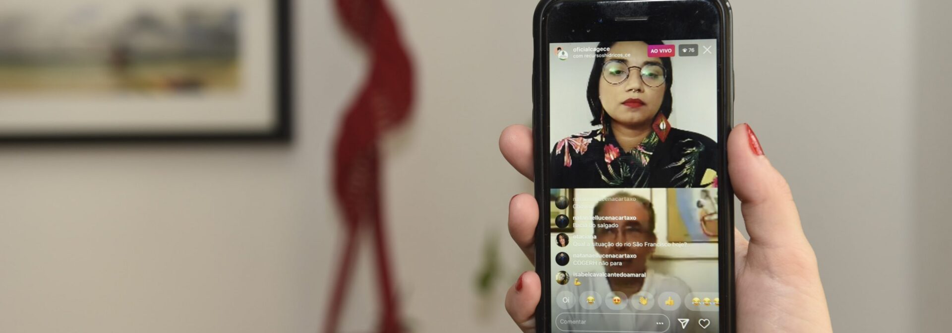 Secretário Francisco Teixeira fala sobre a situação hídrica no Ceará em live no Instagram