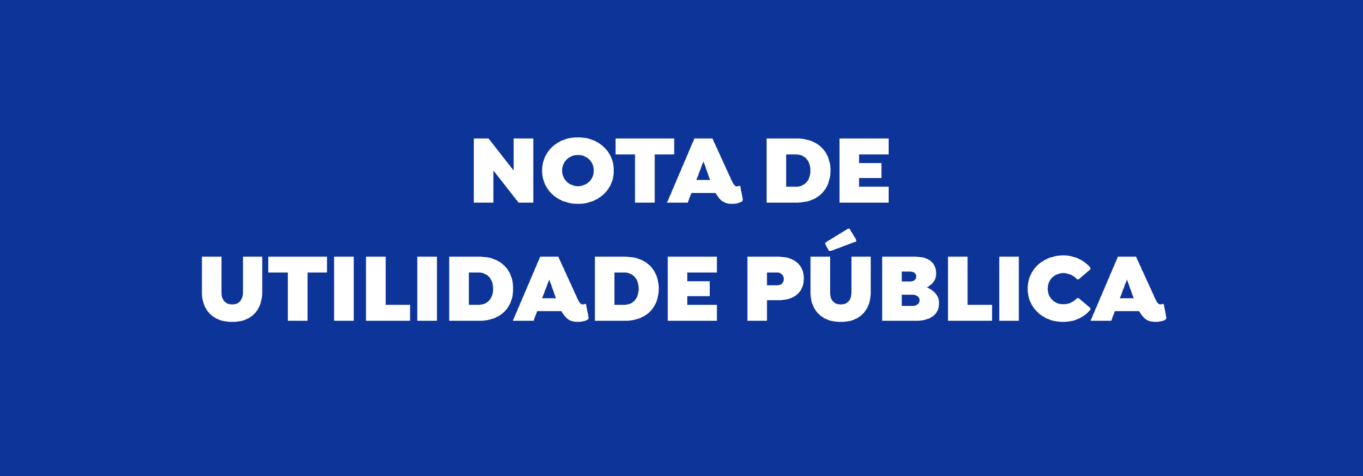 NOTA DE UTILIDADE PÚBLICA