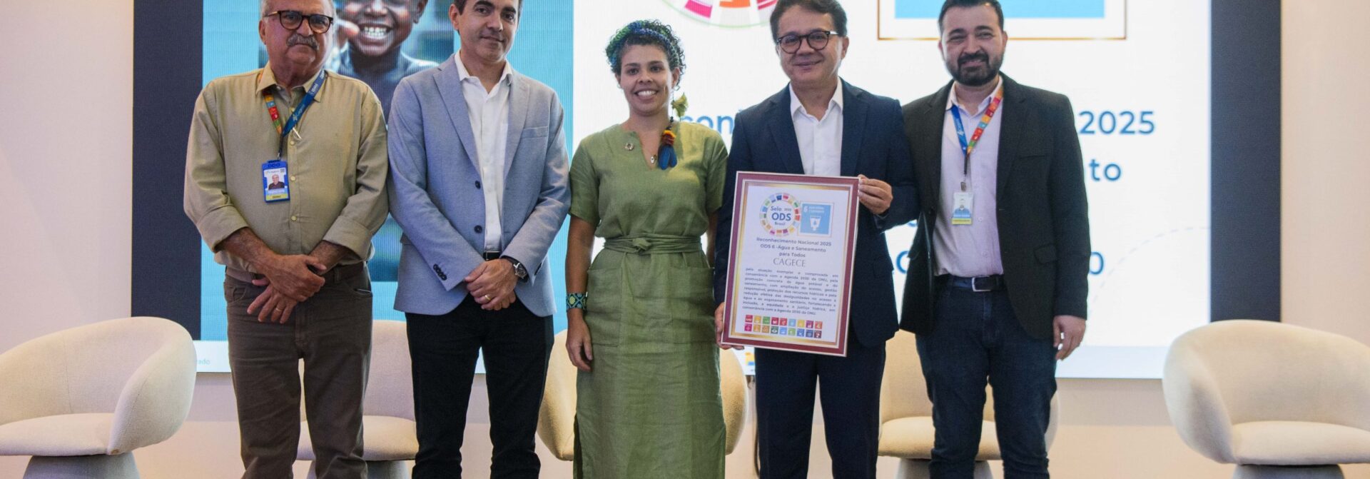 Cagece recebe honraria do Selo ODS Brasil por atuação alinhada à Agenda 2030